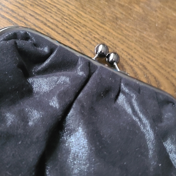 Express Elegant Black Clutch Bag shiny fabric (without chain ) 8.5 in.×5 in. - Picture 2 of 3